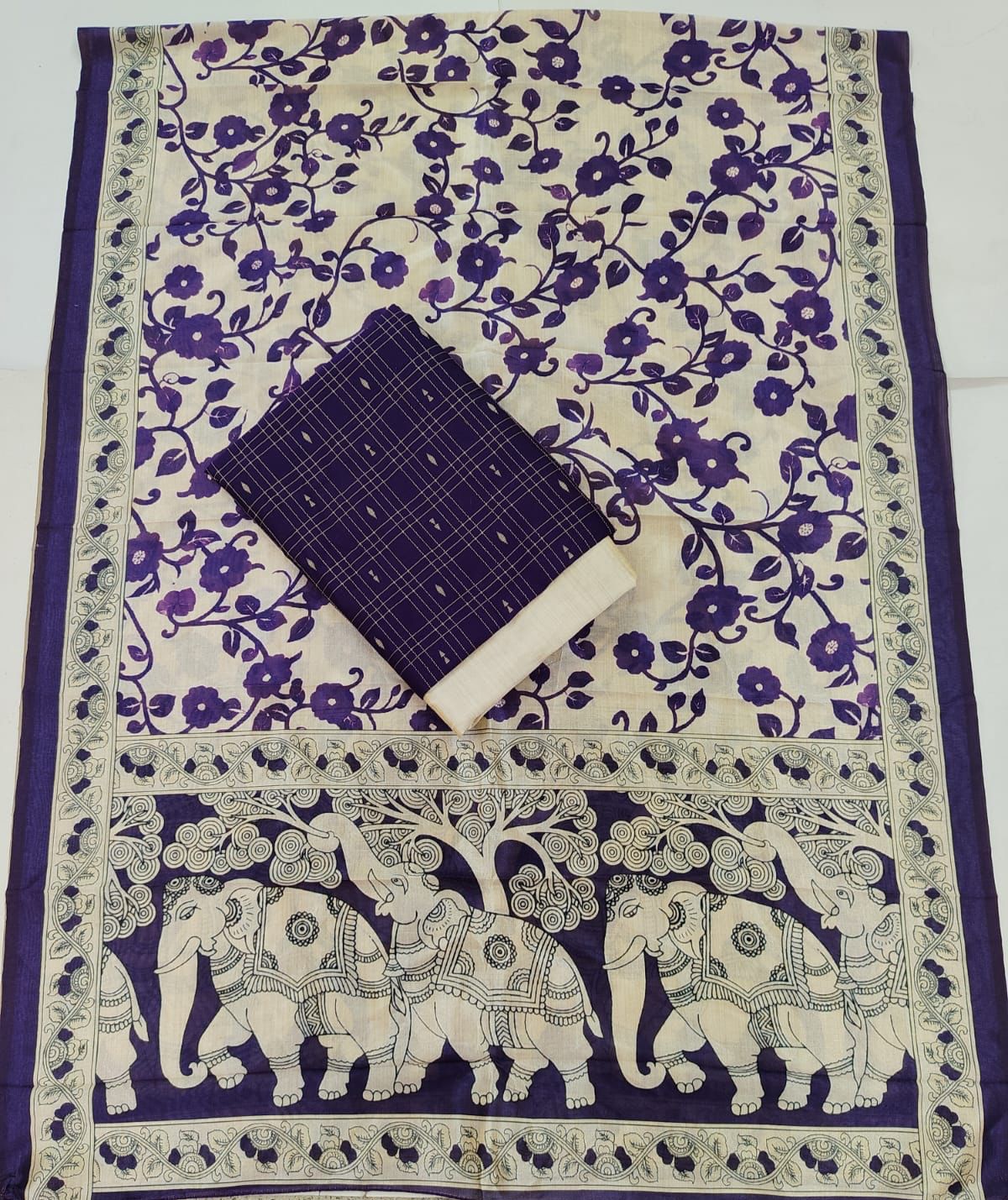 Raw Silk Suit + Kalamkari Tussar Dupatta