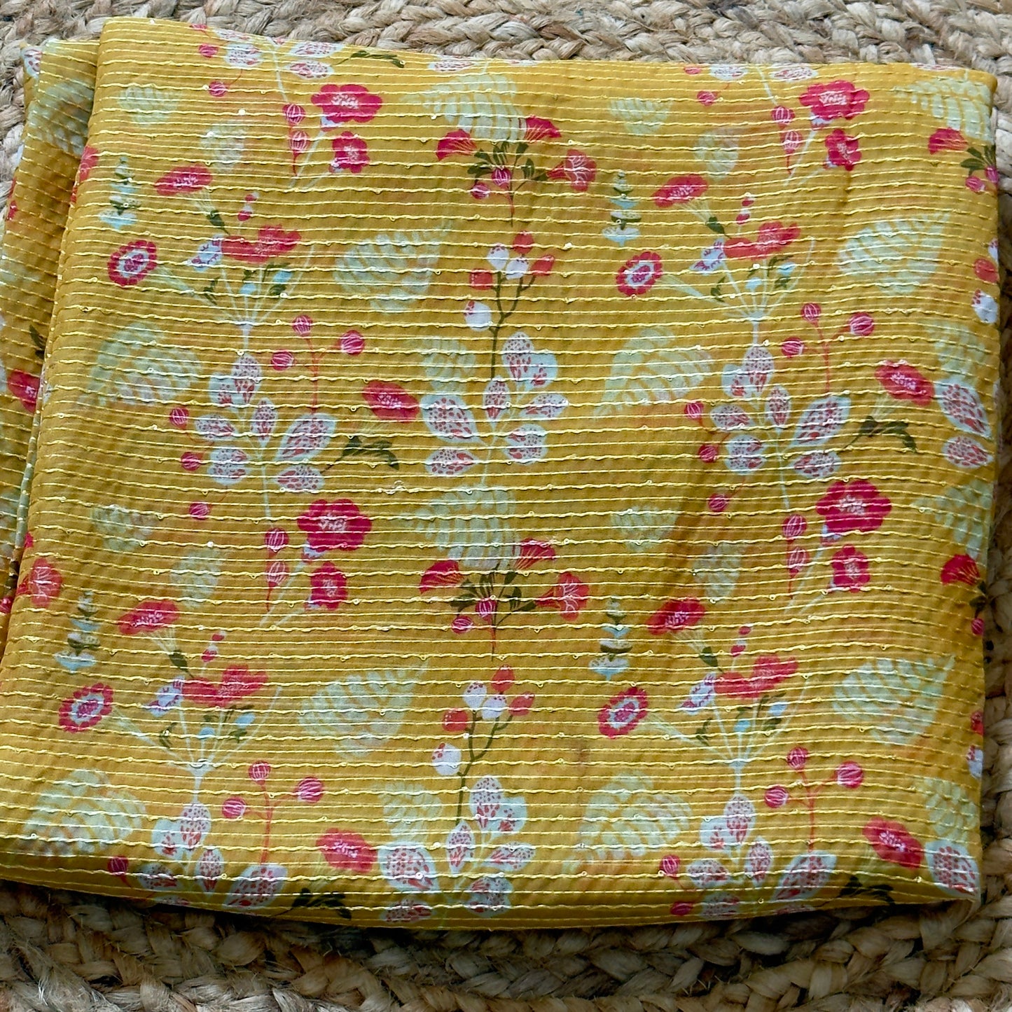 Mustard Yellow- Georgette Digital