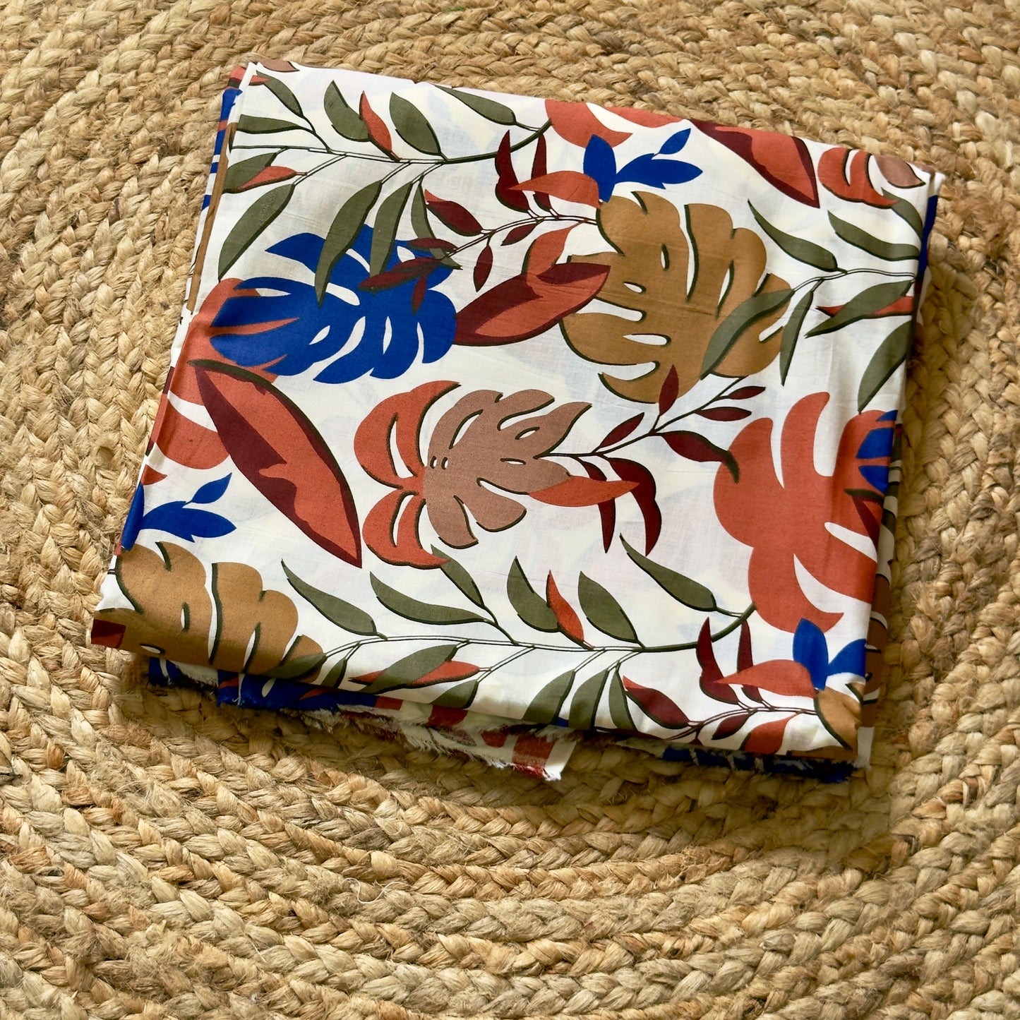 Tropical Leaf Print Cotton