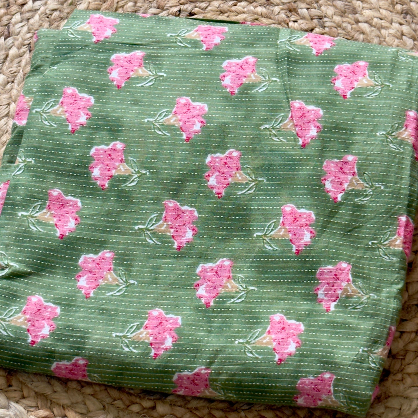 Katha Cotton- Pale Green