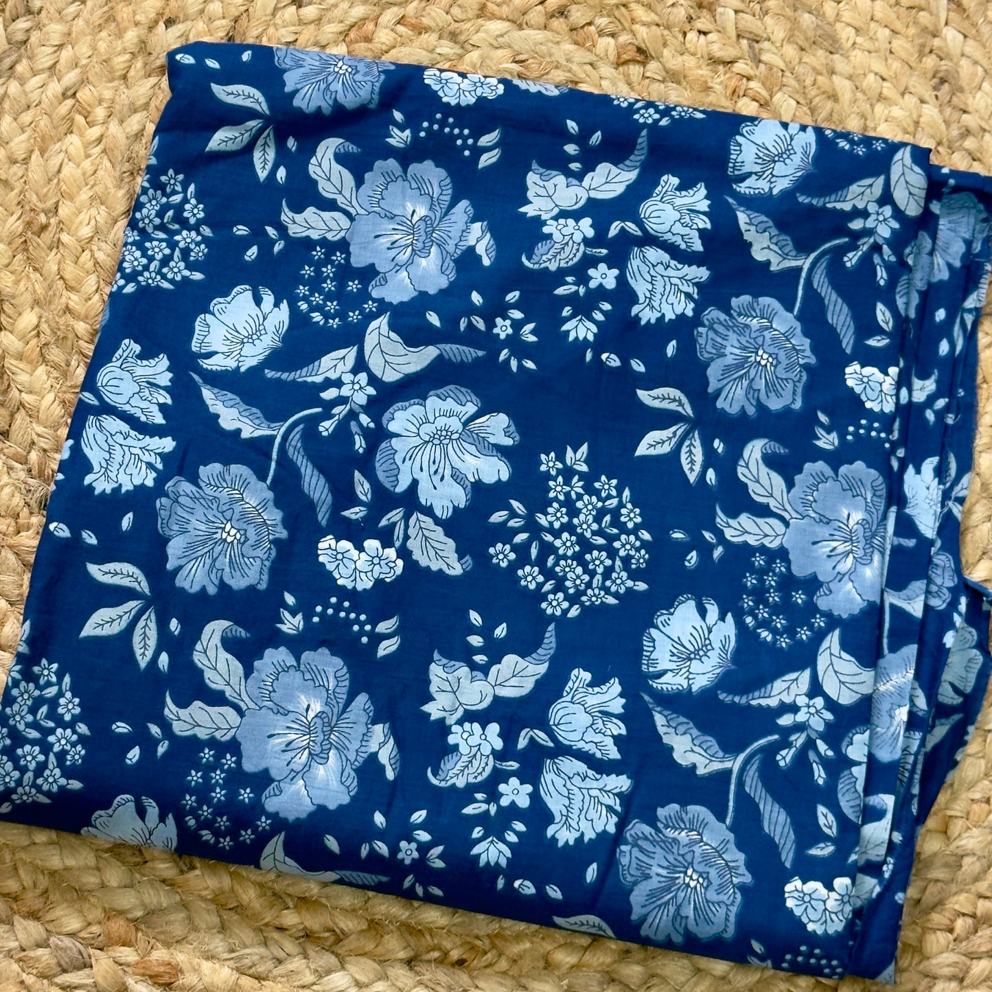 Cambric cotton- Navy Blue Floral print