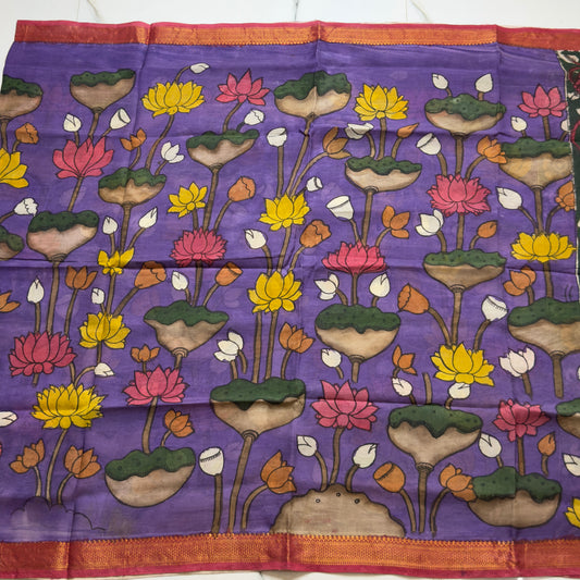 Pen Kalamkari + Pochampally Sico suit HOTUSM341