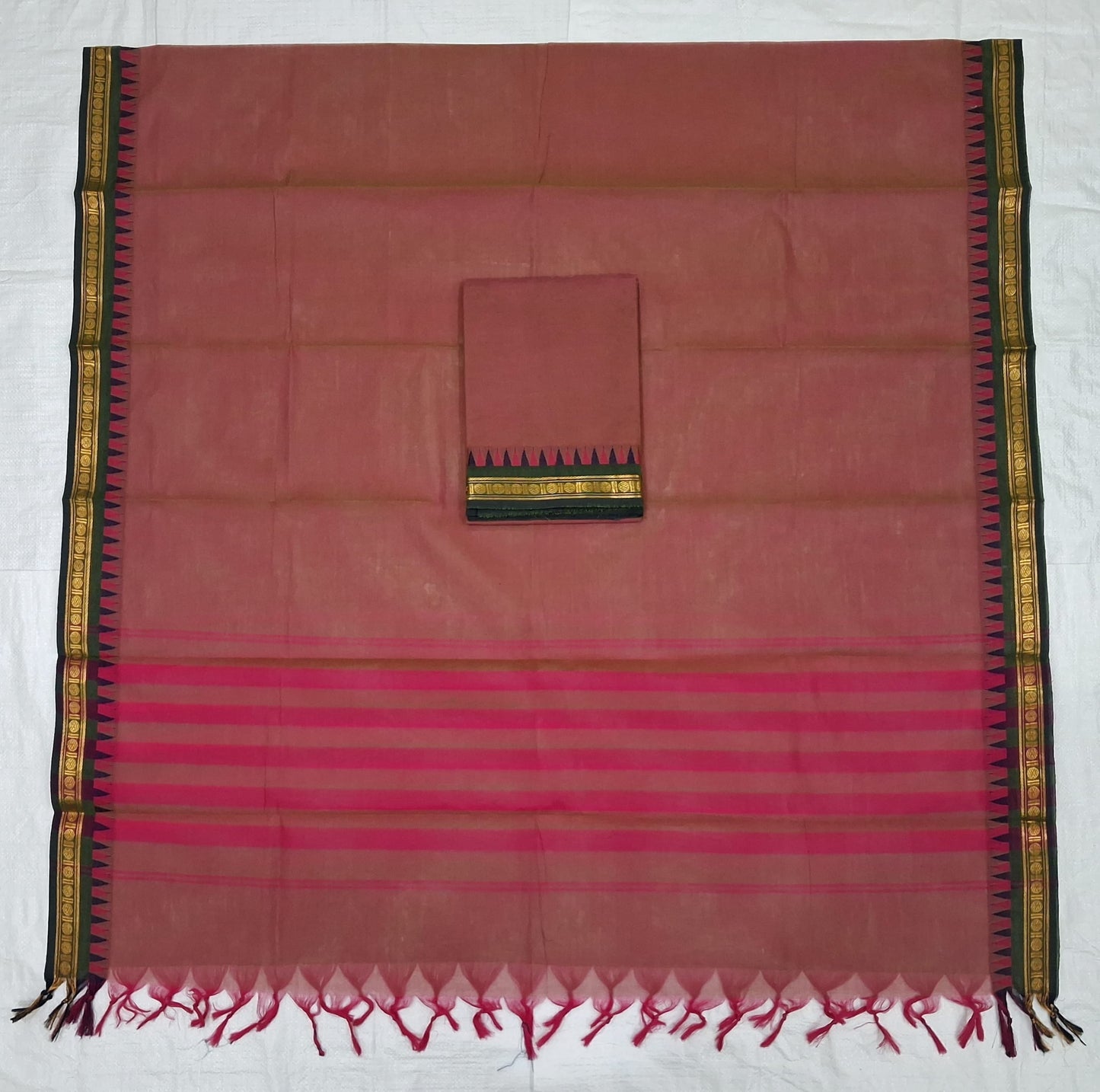 Chettinad Cotton Salwar Suit - Brown HOTUSM326