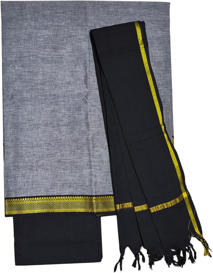 Mangalagiri Salwar Suit - Grey HOTUSM299