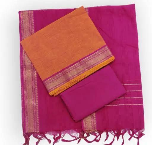 Mangalagiri Salwar Suit - Orange HOTUSM332