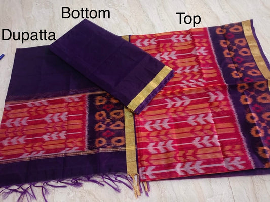 Handloom Kora Cotton Dress Material