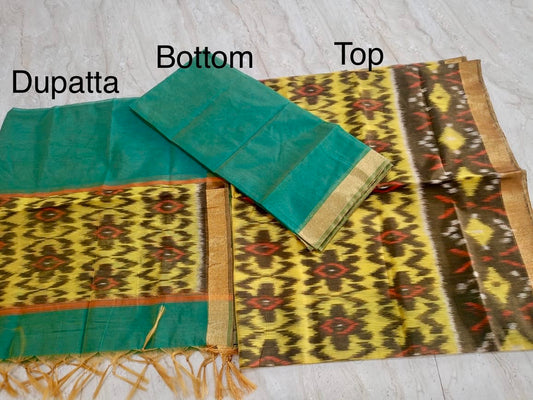 Handloom Kora Cotton Dress Material