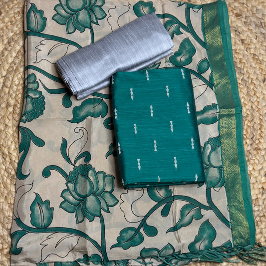 Raw silk Kalamkari Suit