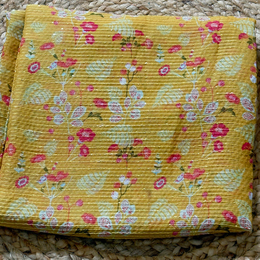 Mustard Yellow- Georgette Digital