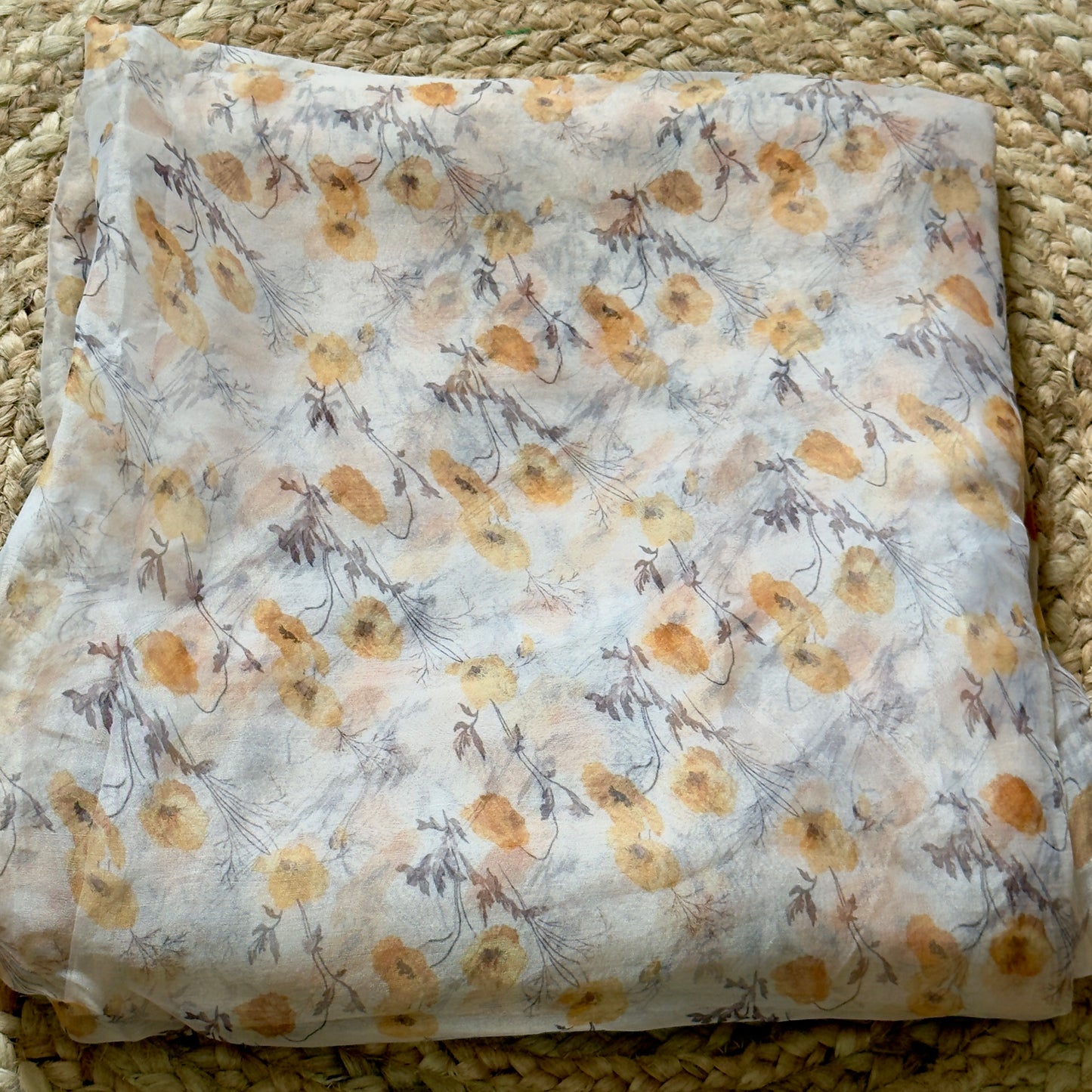 Soft Ivory- Organza Floral