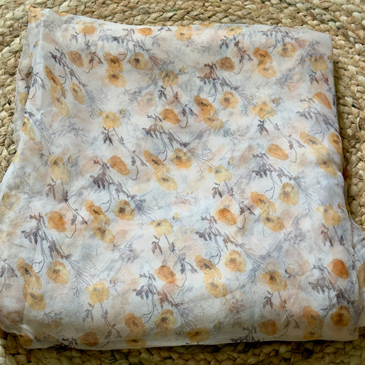 Soft Ivory- Organza Floral
