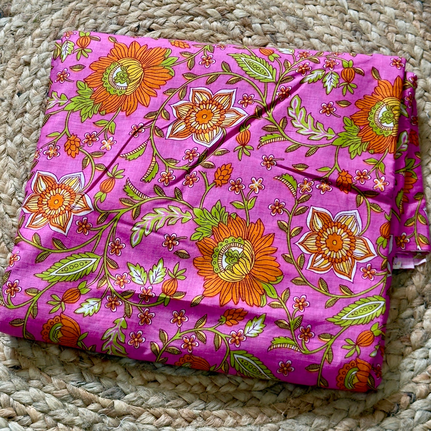 Cambric cotton- Pink Floral print