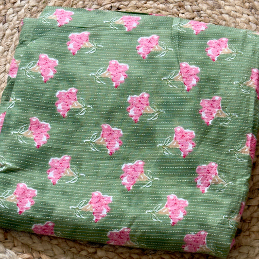 Katha Cotton- Pale Green