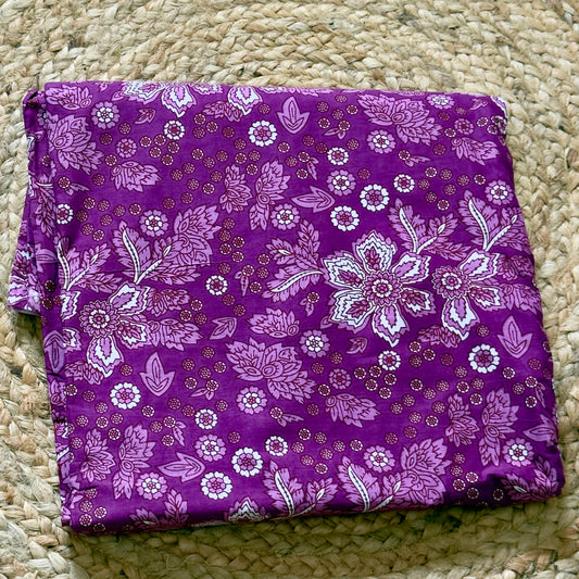 Cambric cotton-Purple Floral