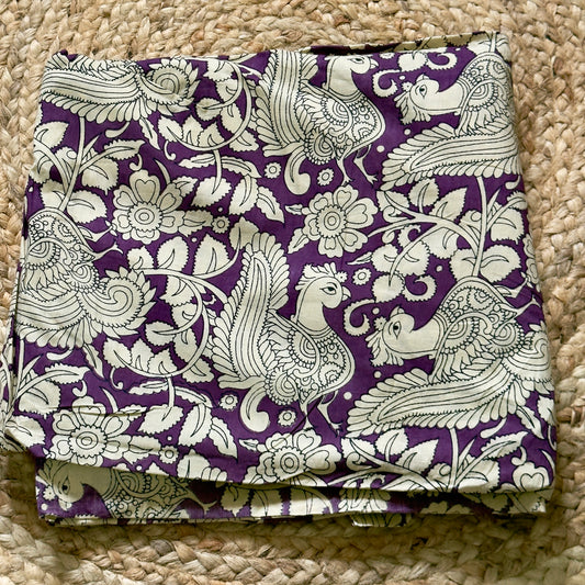 Kalamkari Cambric cotton- Purple