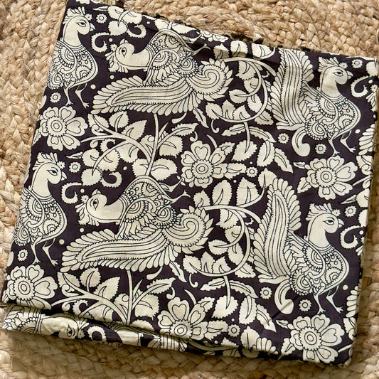 Kalamkari Cambric cotton- Black