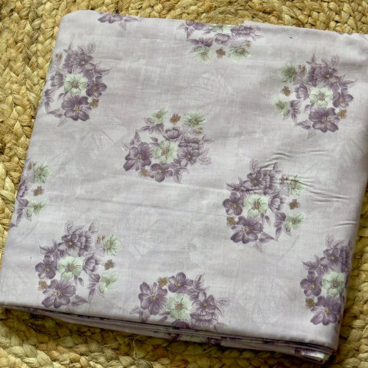 Cambric cotton- Dusty Lavender Floral print