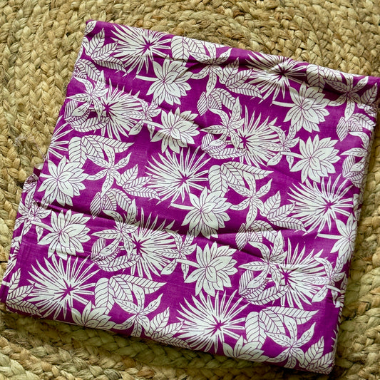 Cambric cotton- Purple Floral print