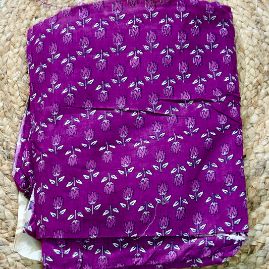 Cambric cotton- Purple Floral