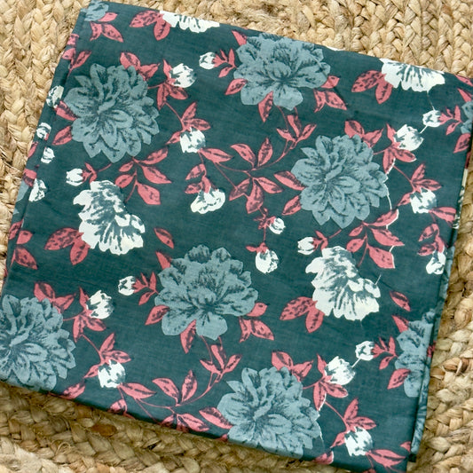 Cambric cotton-Teal Green