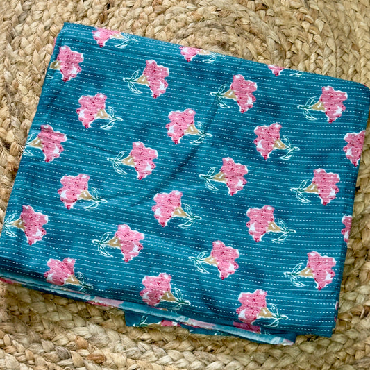 Katha Cotton- Teal Blue