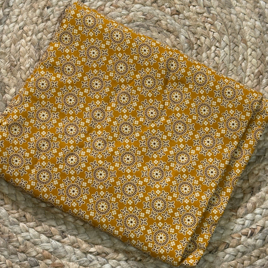 Cotton- Ajrak- Mustard