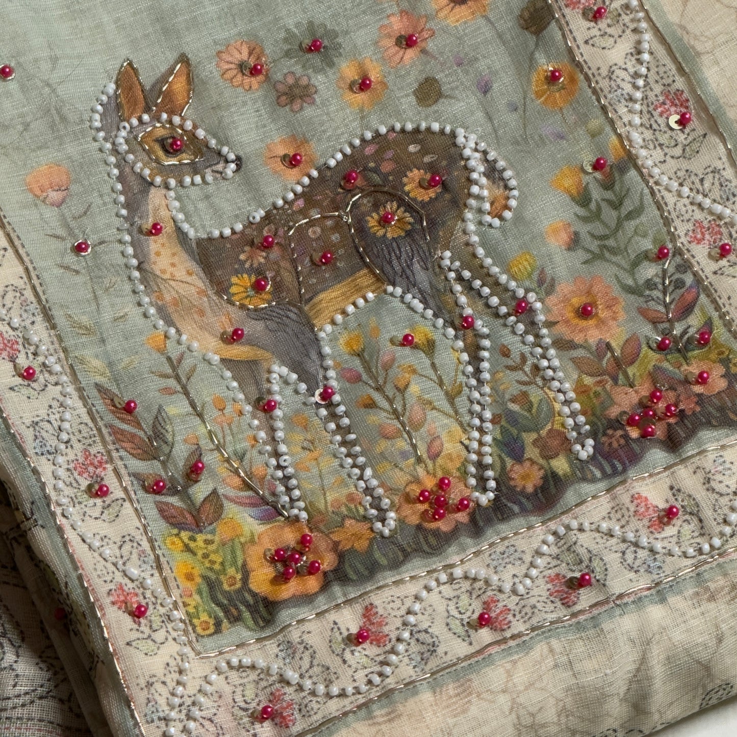 Deer 🦌 Linen Cotton Salwar Suit- Pista HOTUSM295
