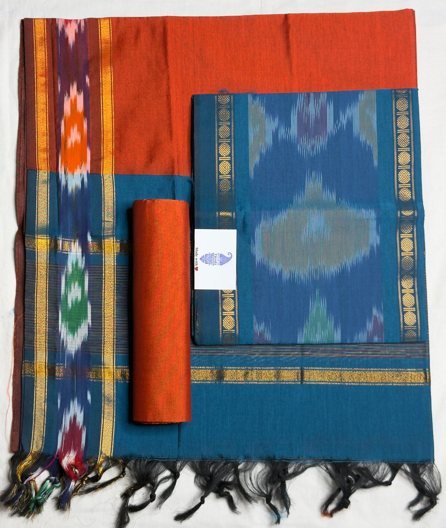 Pochampally Sico Silk Suit- HOTUSM344