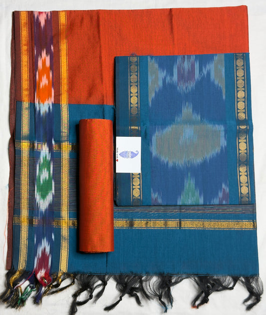 Pochampally Sico Silk Suit- HOTUSM344