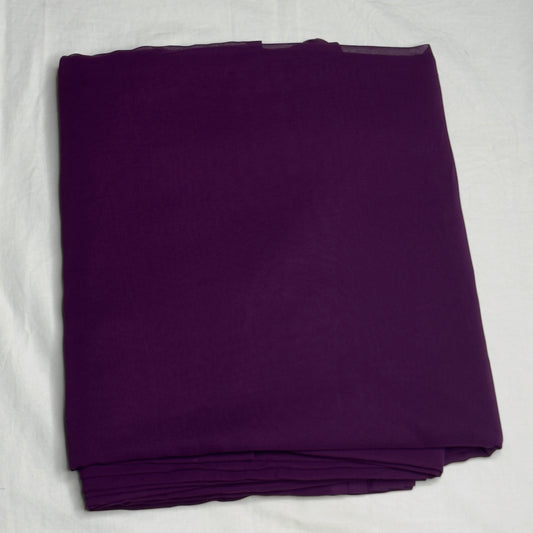 Plain Georgette- Plum Purple