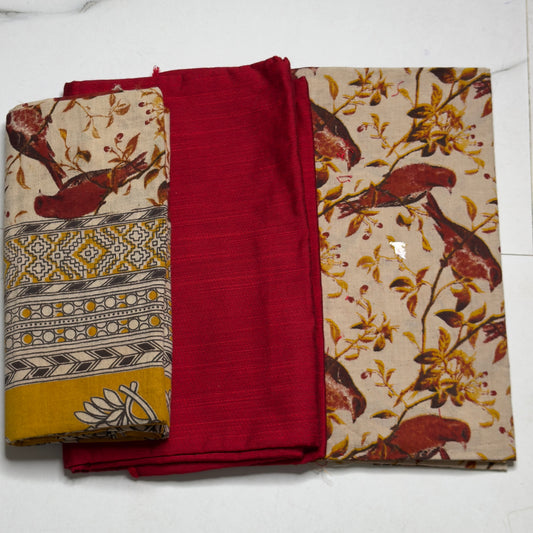 Kalamkari + Raw Silk Suit HOTUSM261