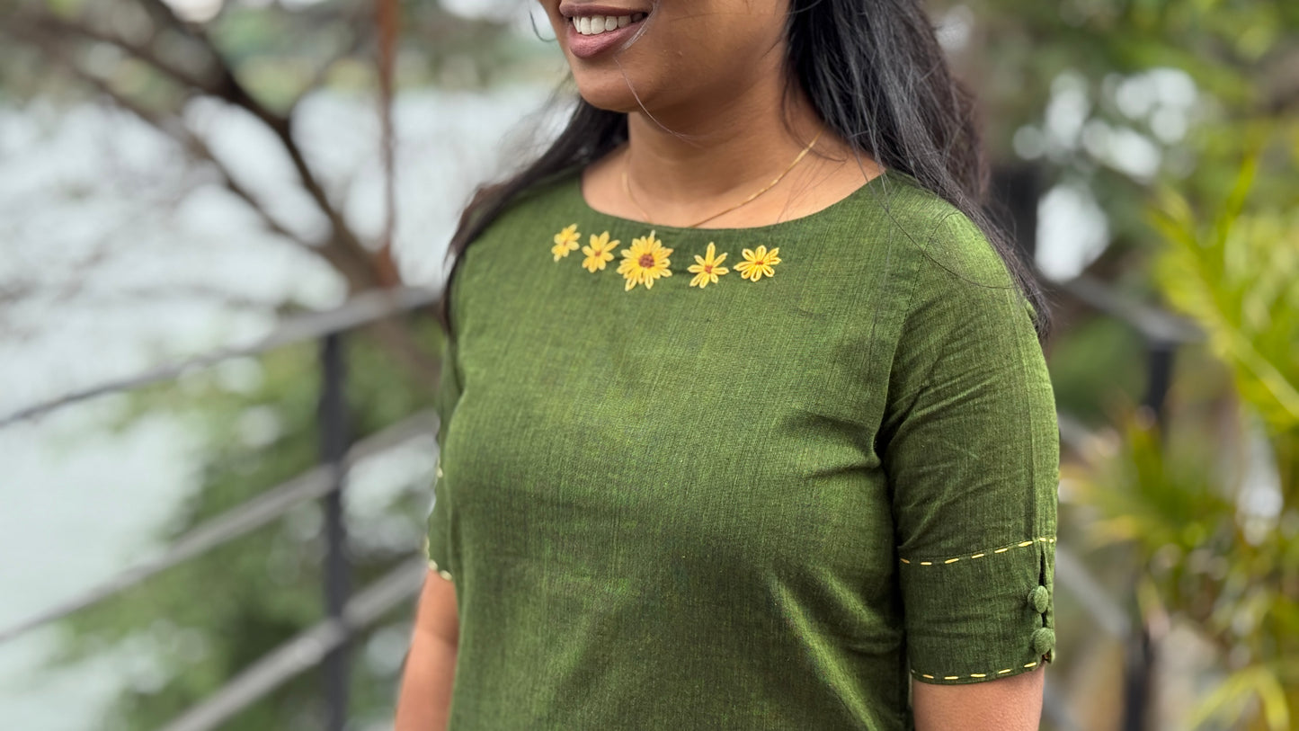 Green sunflower