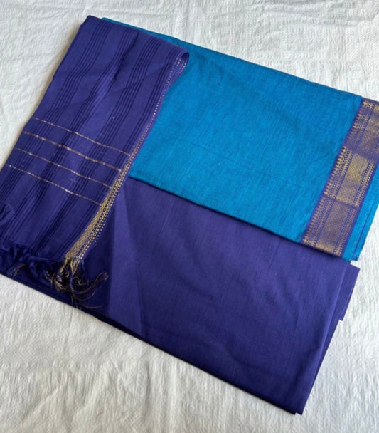 Mangalagiri Salwar Suit - Blue HOTUSM380