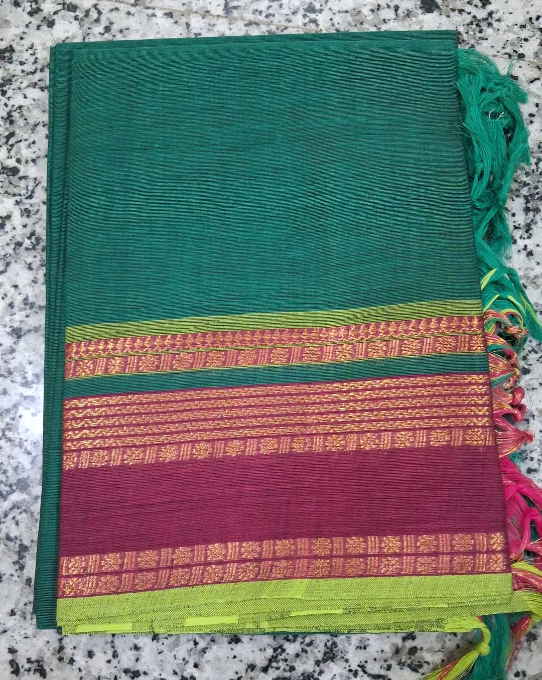 Chettinad Cotton Salwar Suit - Green HOTUSM314