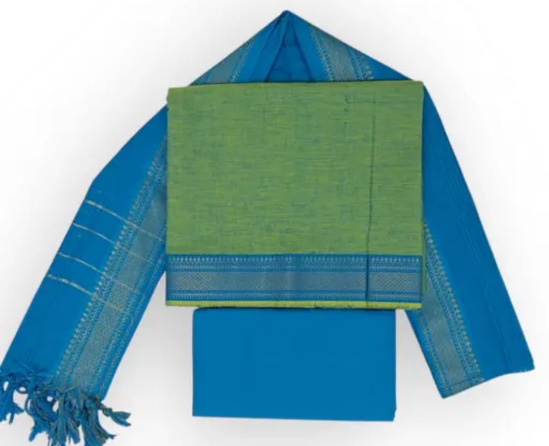 Mangalagiri Salwar Suit - Leaf green HOTUSM354