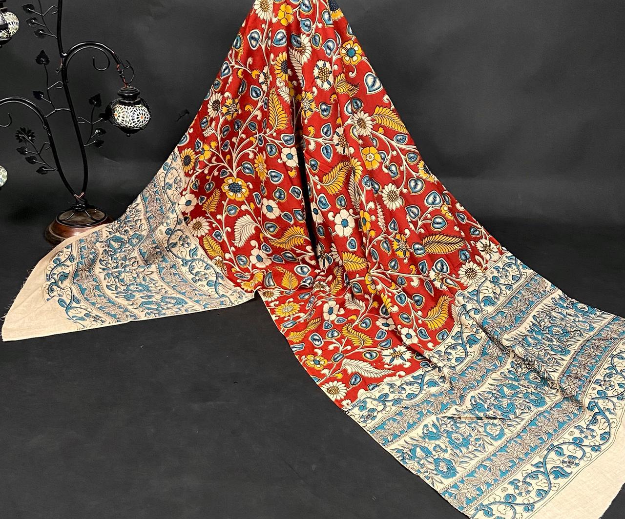 Kalamkari Cotton Dupatta - 12