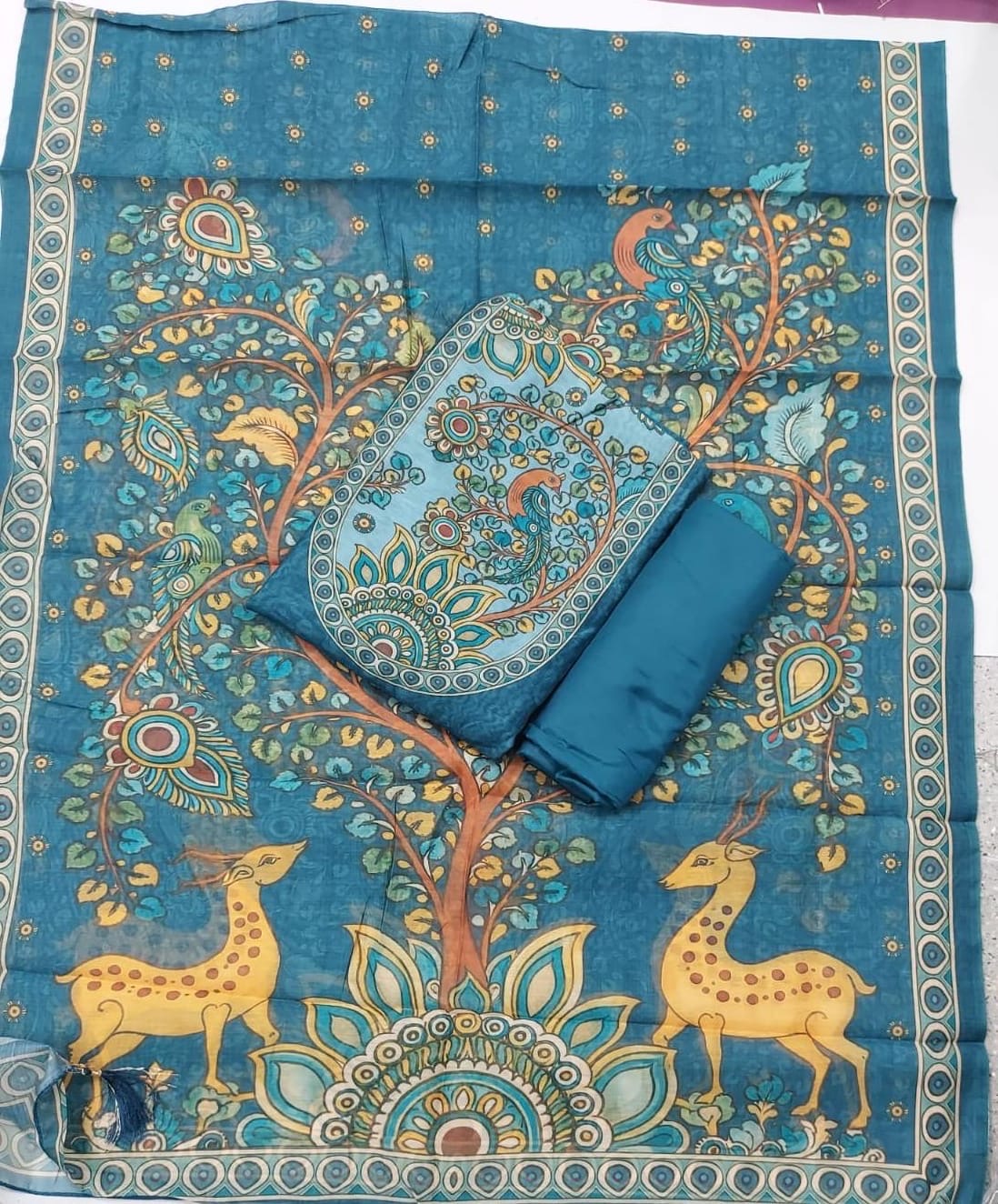 Kalamkari Tussar Suit