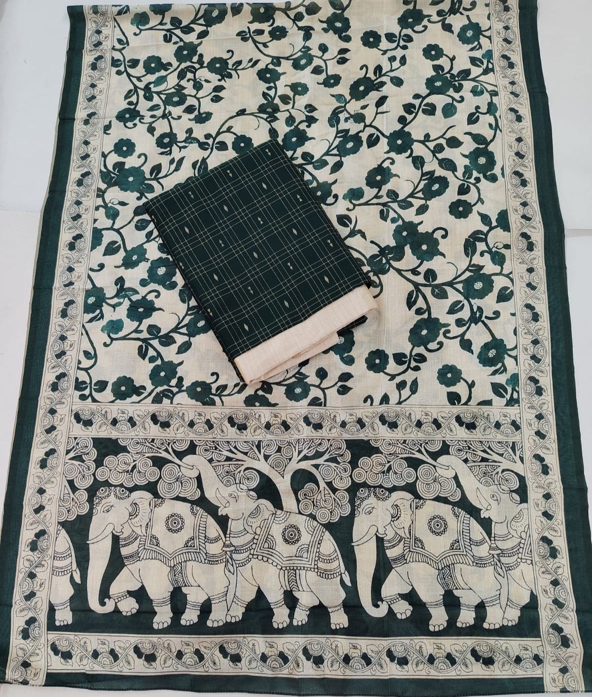 Raw Silk Suit + Kalamkari Tussar Dupatta