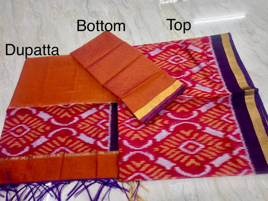 Handloom Kora Cotton Dress Materials